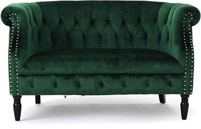 Melaina Tufted Chesterfield Velvet Loveseat With Final Review